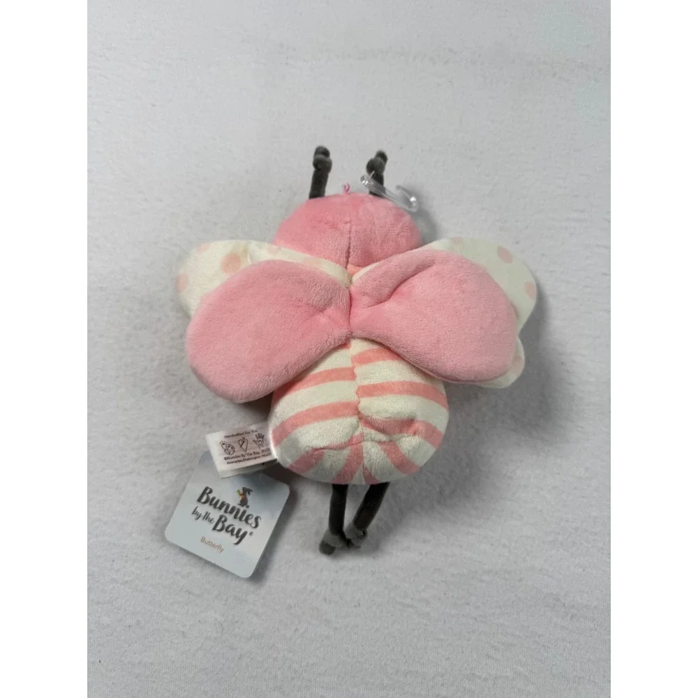 Bunnies by the Bay Baby NWT Butterfly Plush Pink Striped Polka Dot